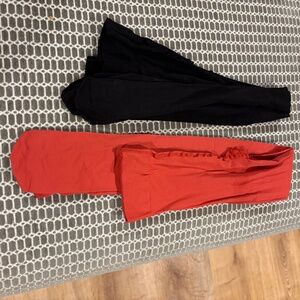Snag Tights - Bundle of 2 - Dark Salmon and Black - Sz E (XL)